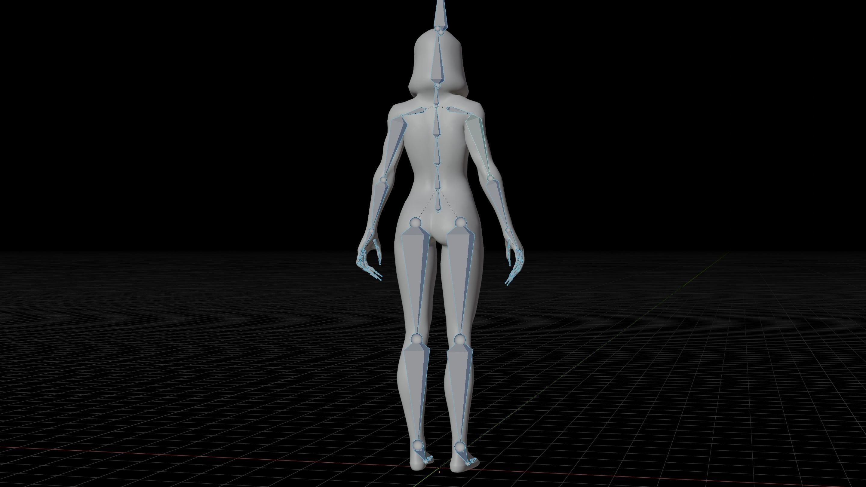 Gwen Stacy RIGGED Game ready Character  3D model_37