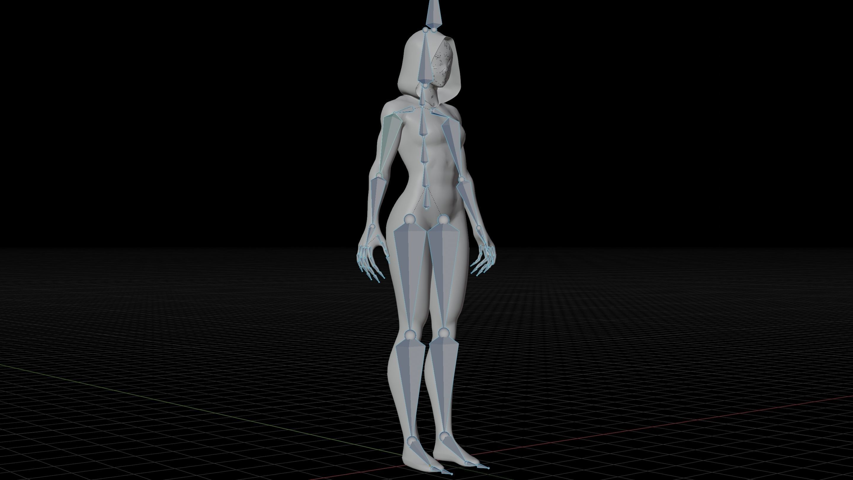 Gwen Stacy RIGGED Game ready Character  3D model_30