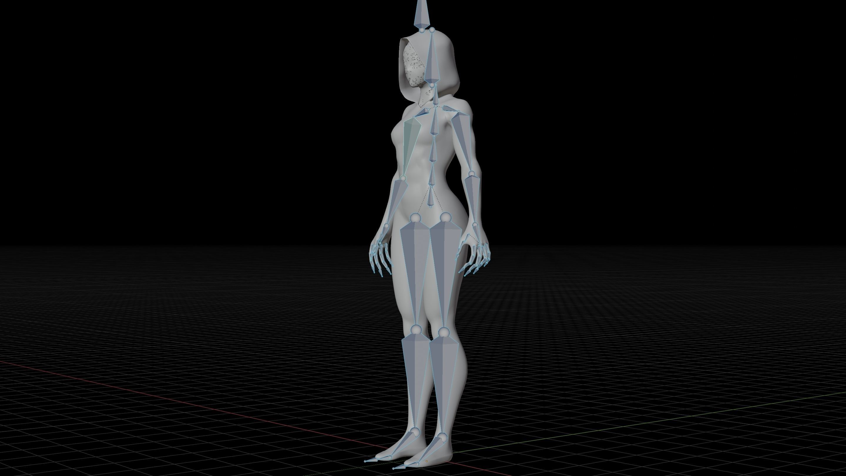 Gwen Stacy RIGGED Game ready Character  3D model_45