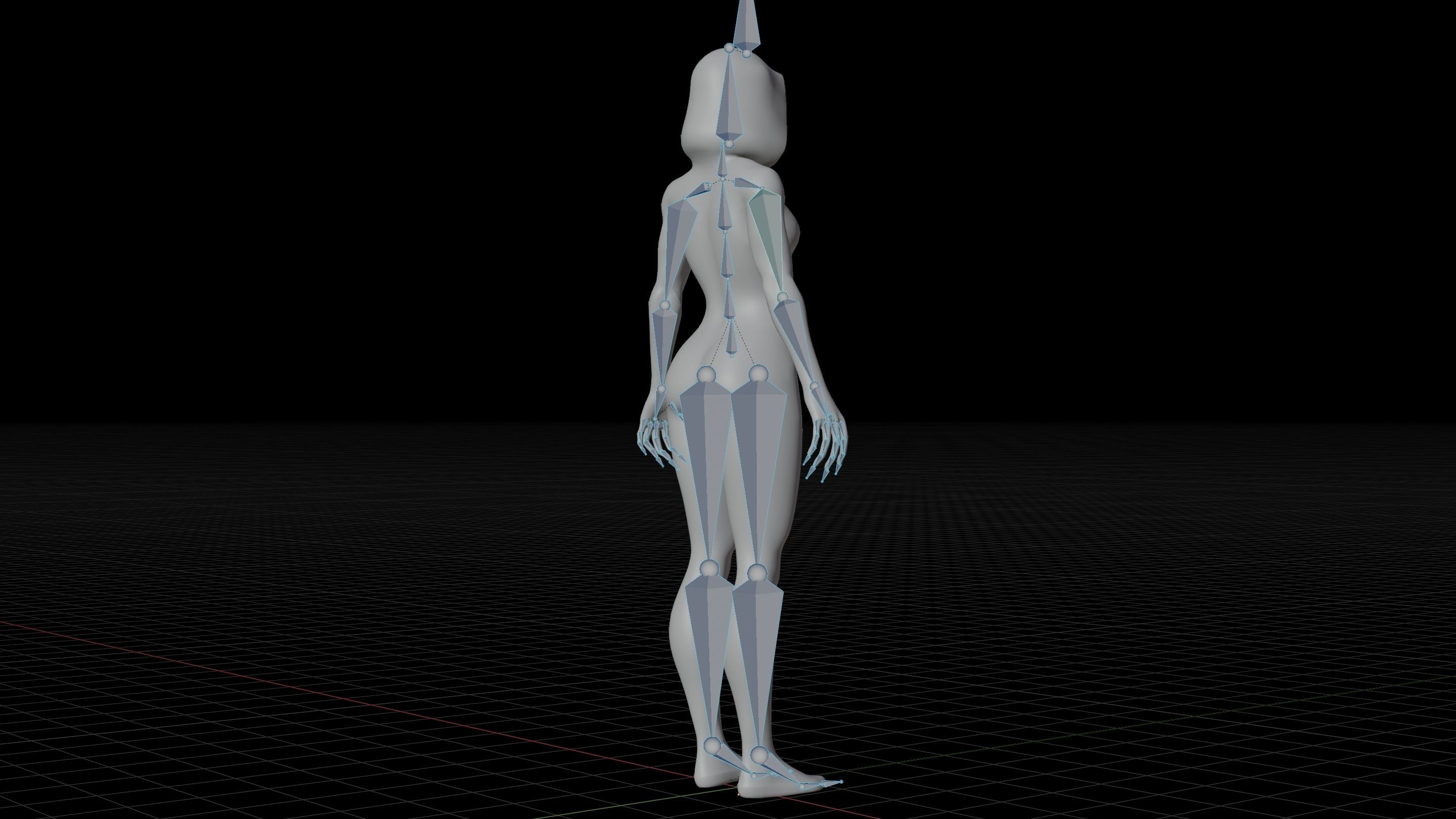 Gwen Stacy RIGGED Game ready Character  3D model_35