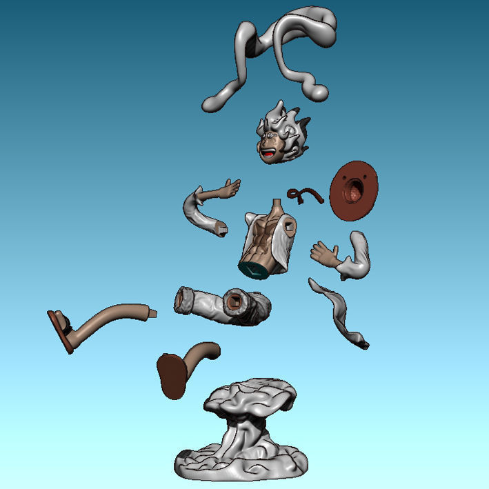 Luffy Gear 5 Nika 3D print model_8