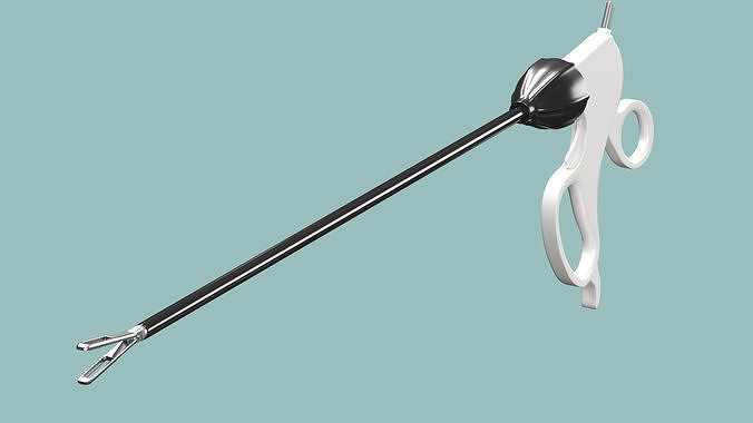 laparoscopic grasper Low-poly 3D model
