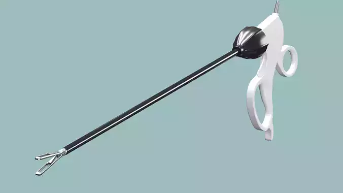 laparoscopic grasper Low-poly 3D model