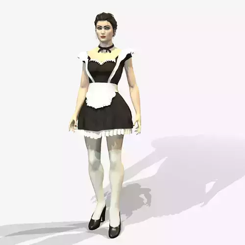 Maid Character Low-poly 3D model