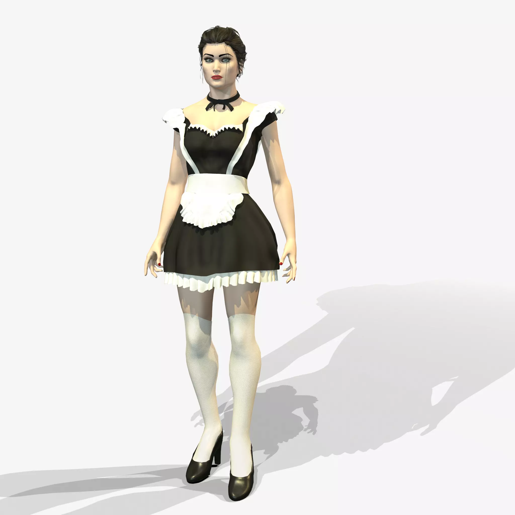Maid Character Low-poly 3D model