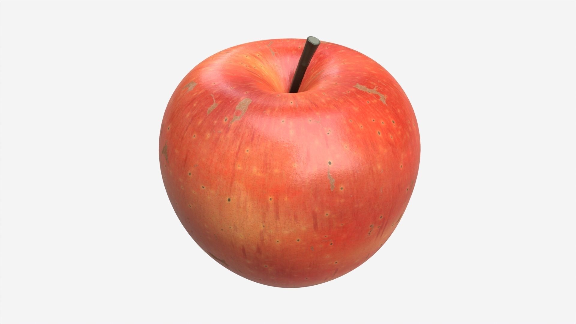 Apple single fruit red gala 3D model_1