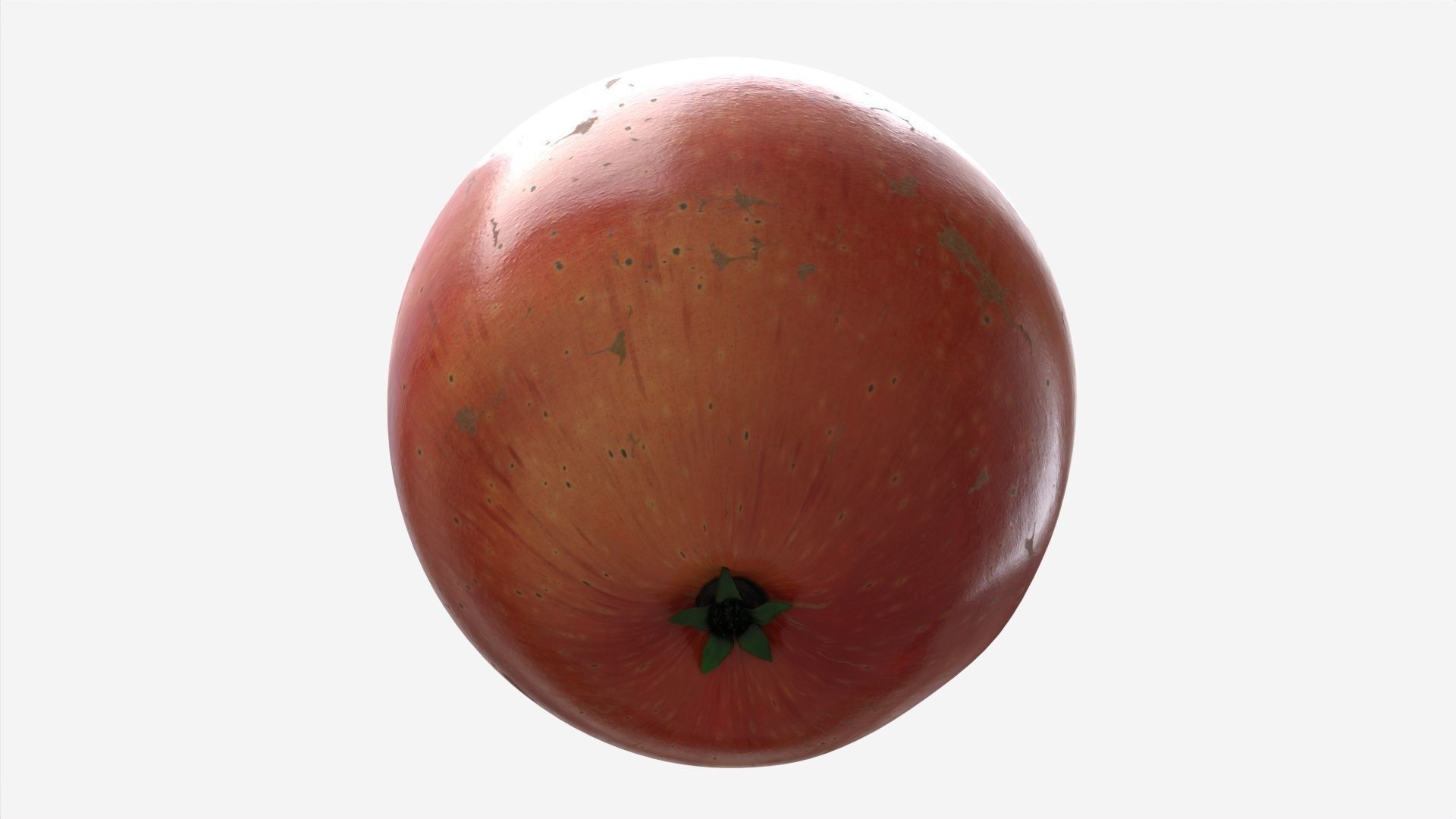Apple single fruit red gala 3D model_2