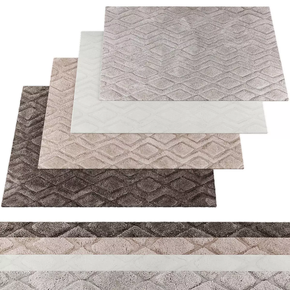 Rugs collection 303 Low-poly 3D model_0