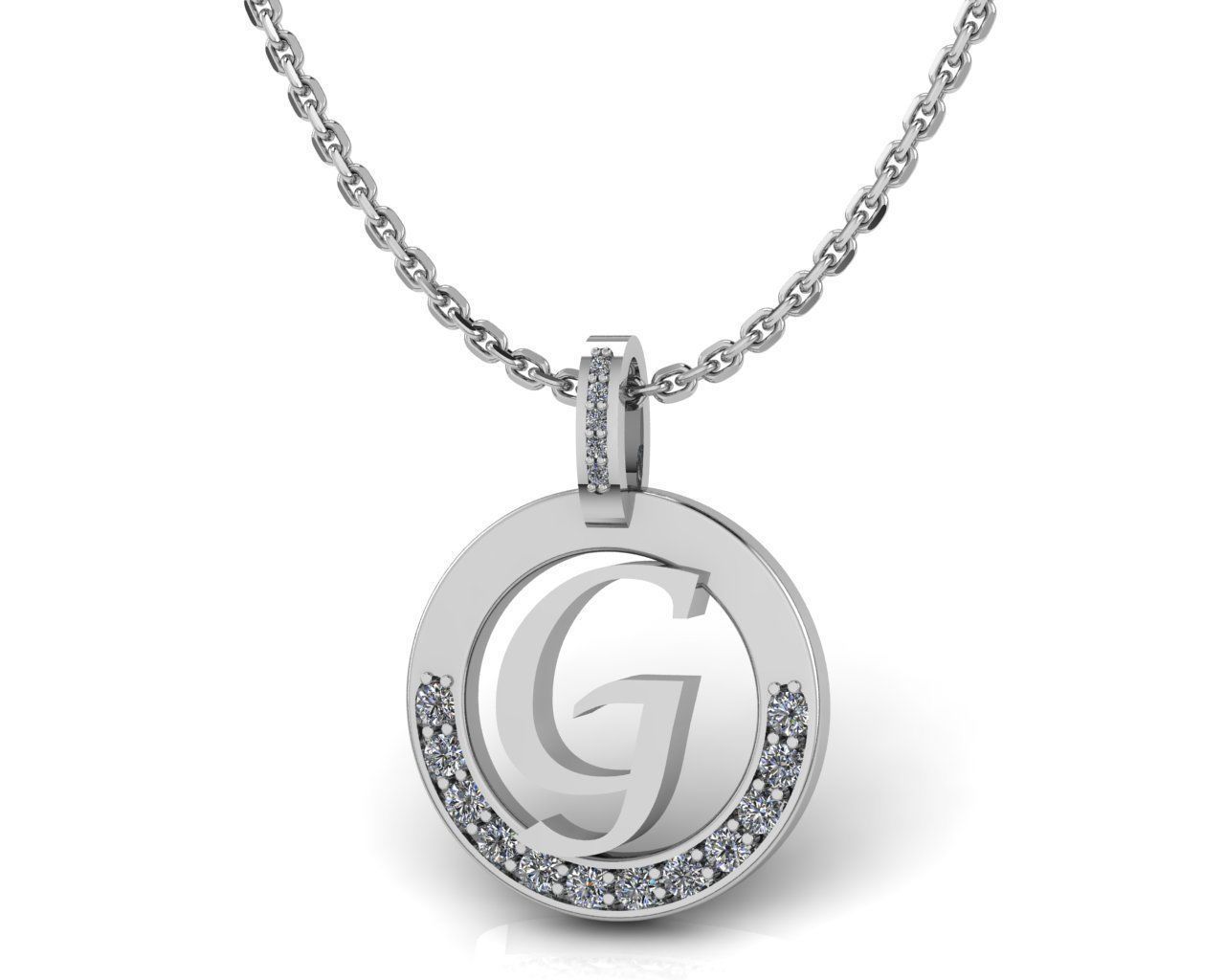 G Letter Pendant 3D print model_2