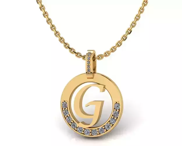G Letter Pendant 3D print model