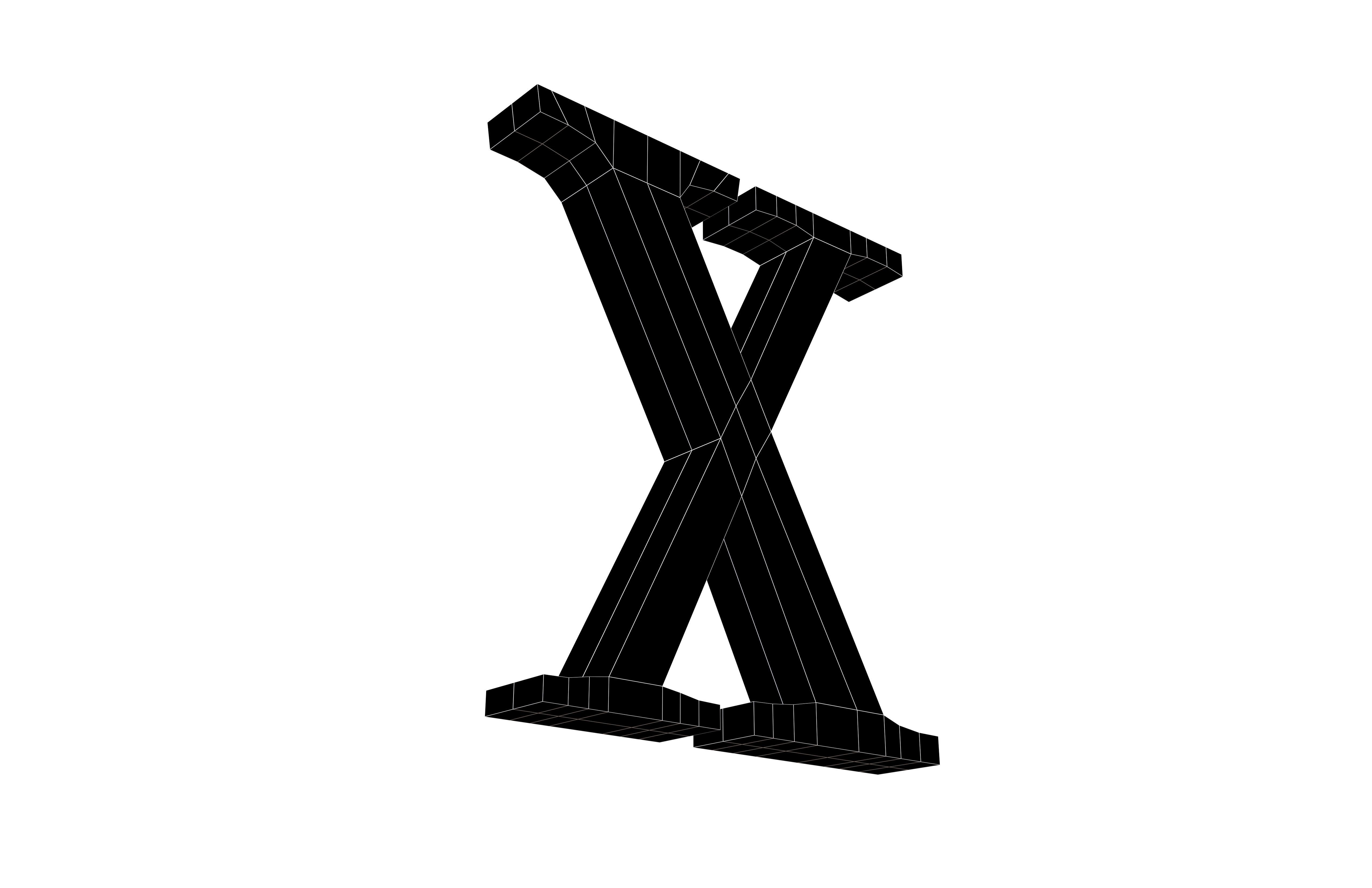 Roman Numerals 10 v1 003 Low-poly 3D model_6
