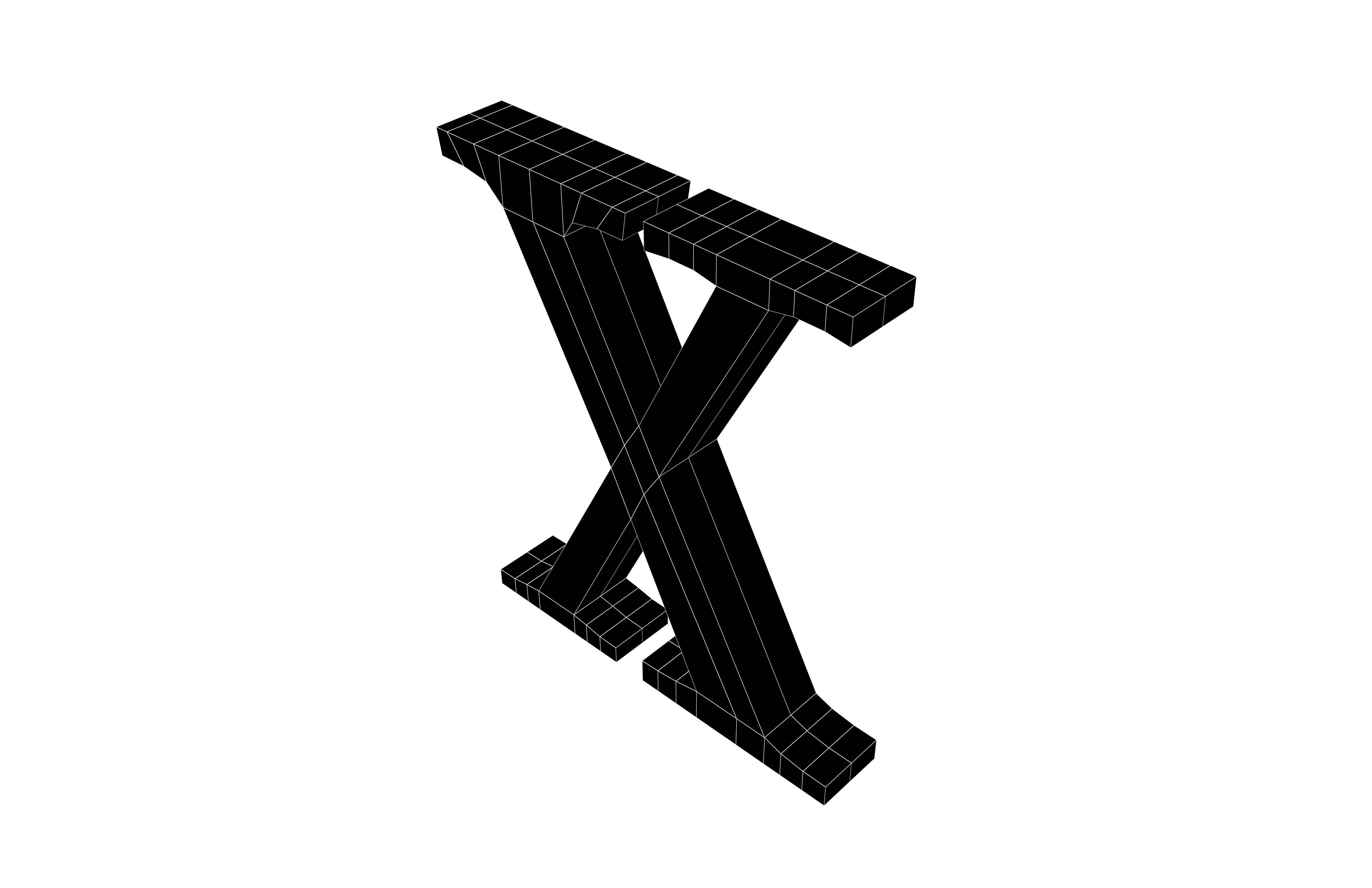Roman Numerals 10 v1 003 Low-poly 3D model_5