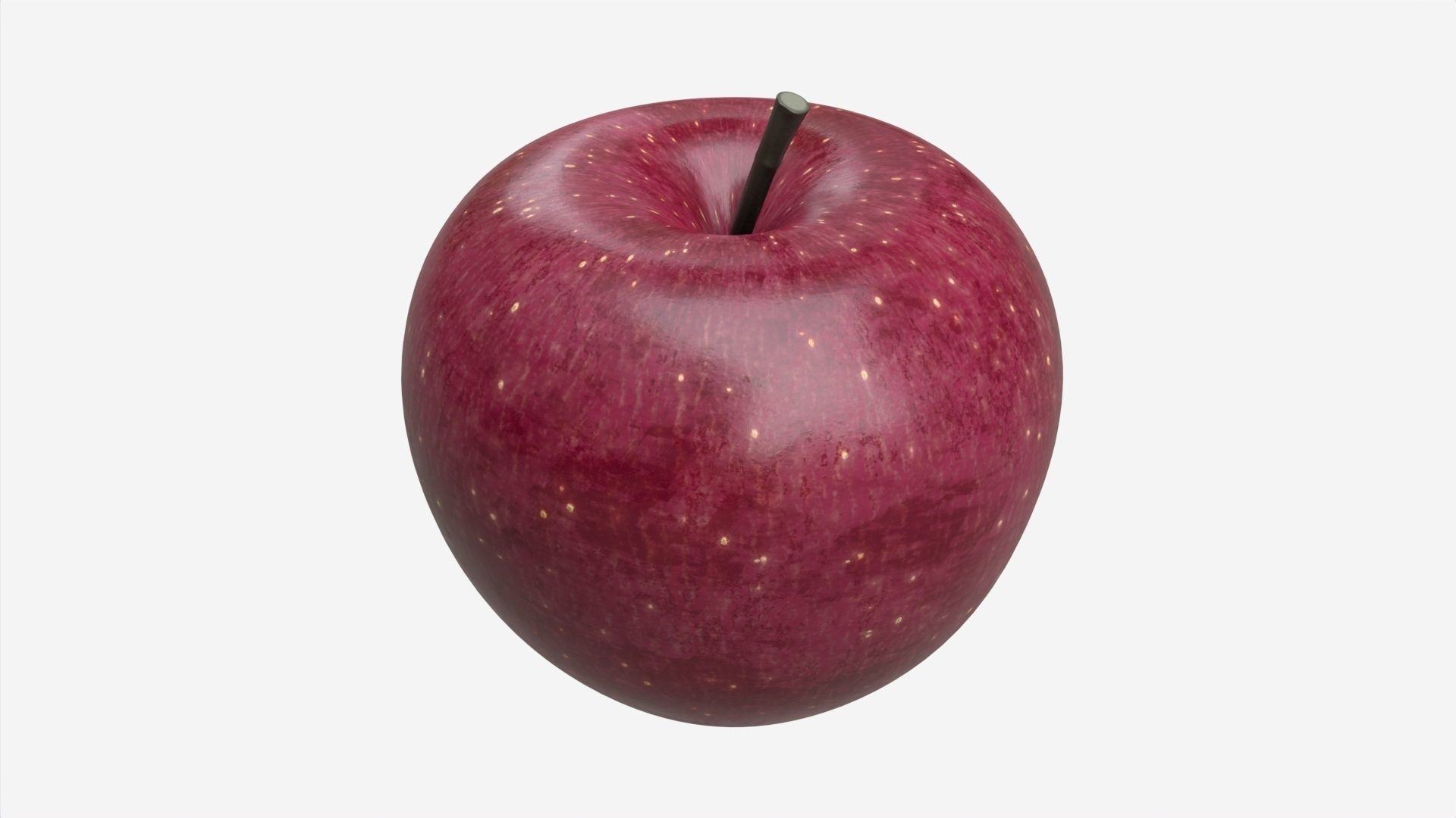 Apple single fruit red 3D model_1