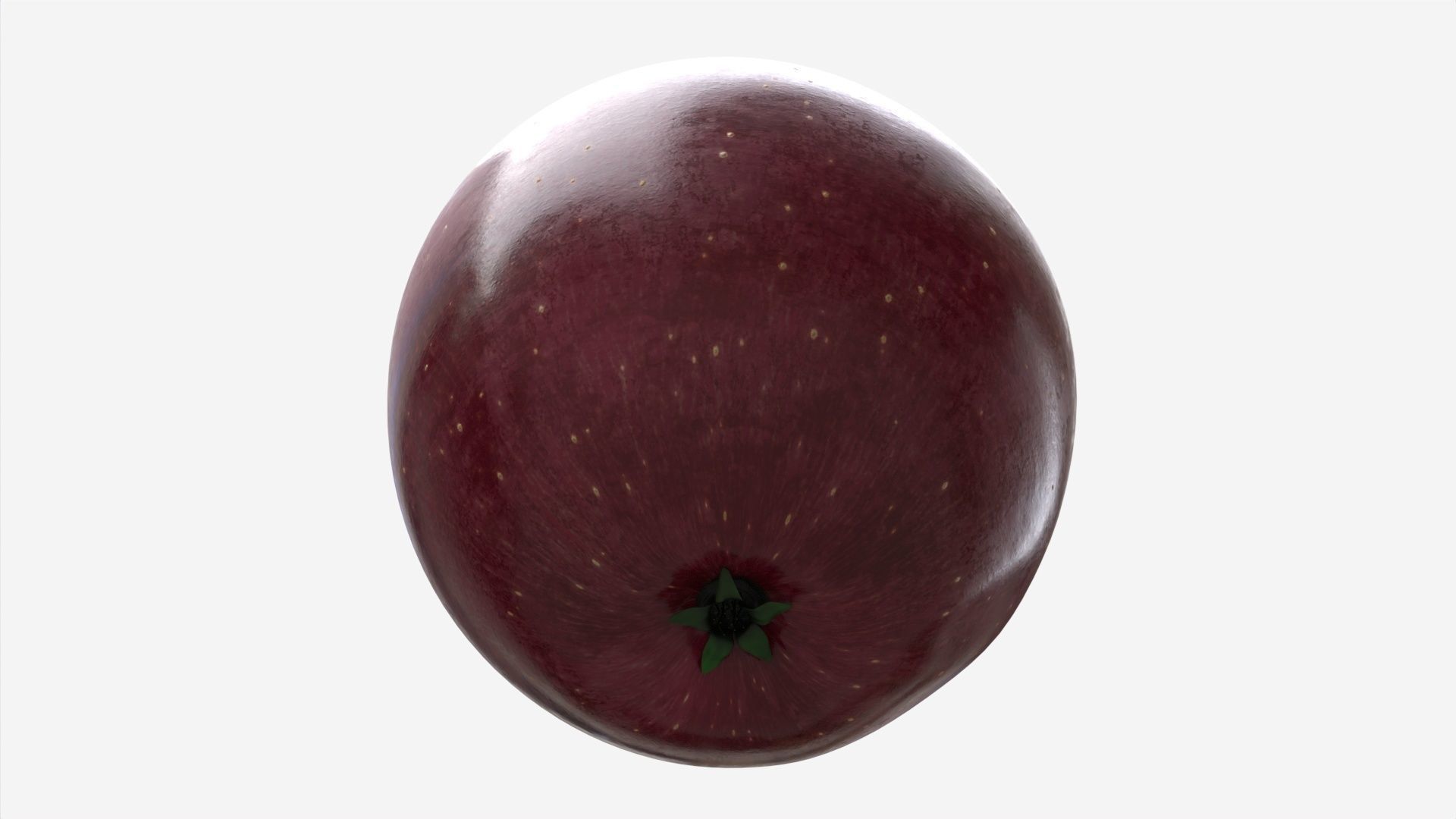 Apple single fruit red 3D model_2