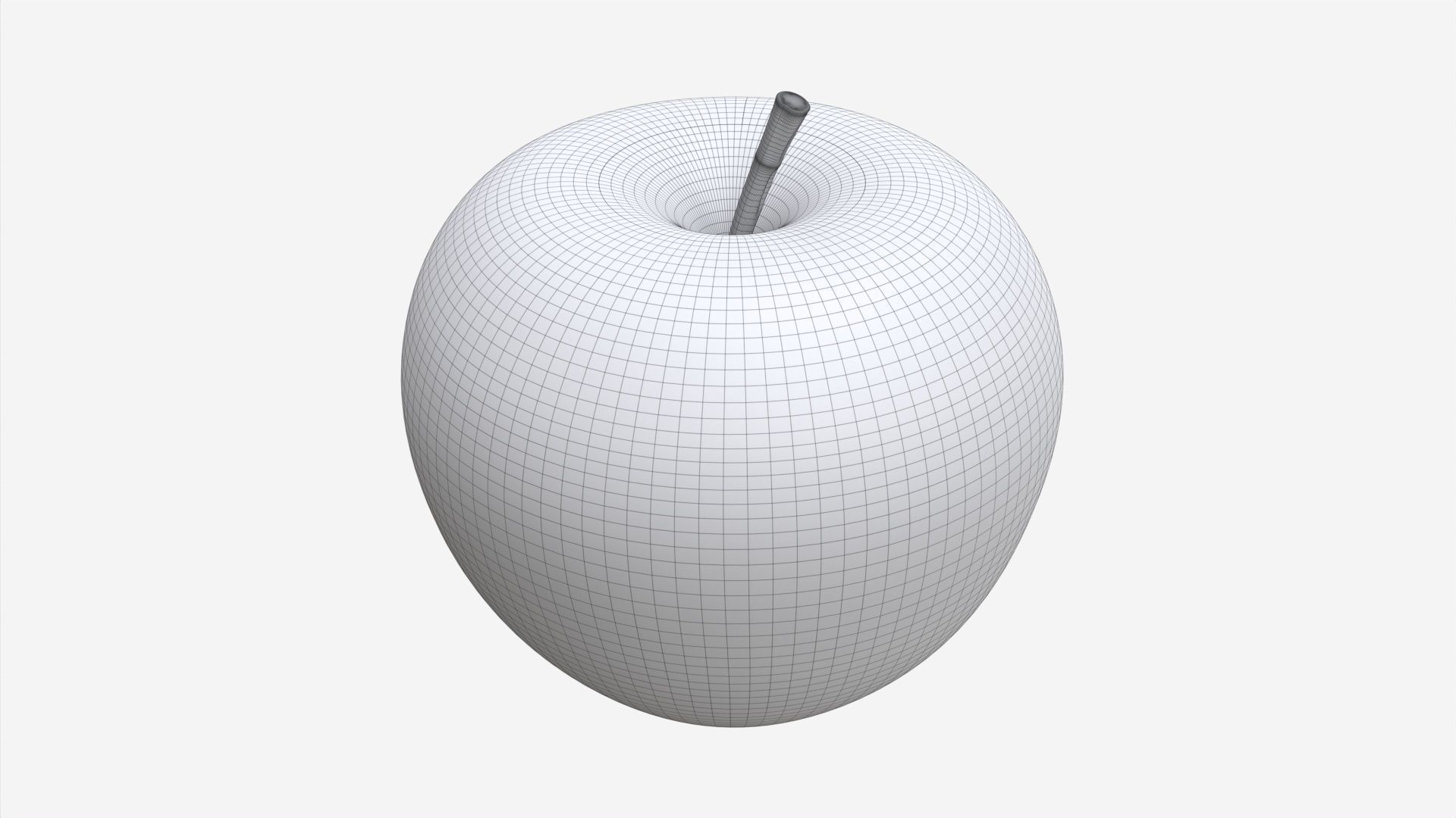 Apple single fruit red 3D model_5
