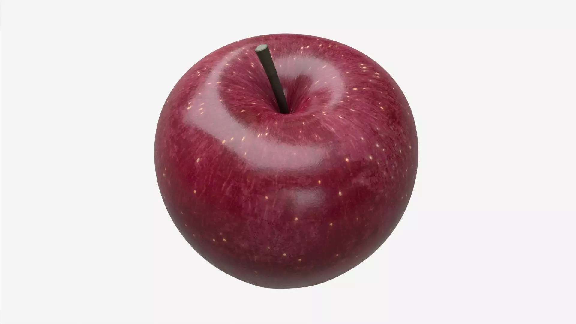 Apple single fruit red 3D model_0