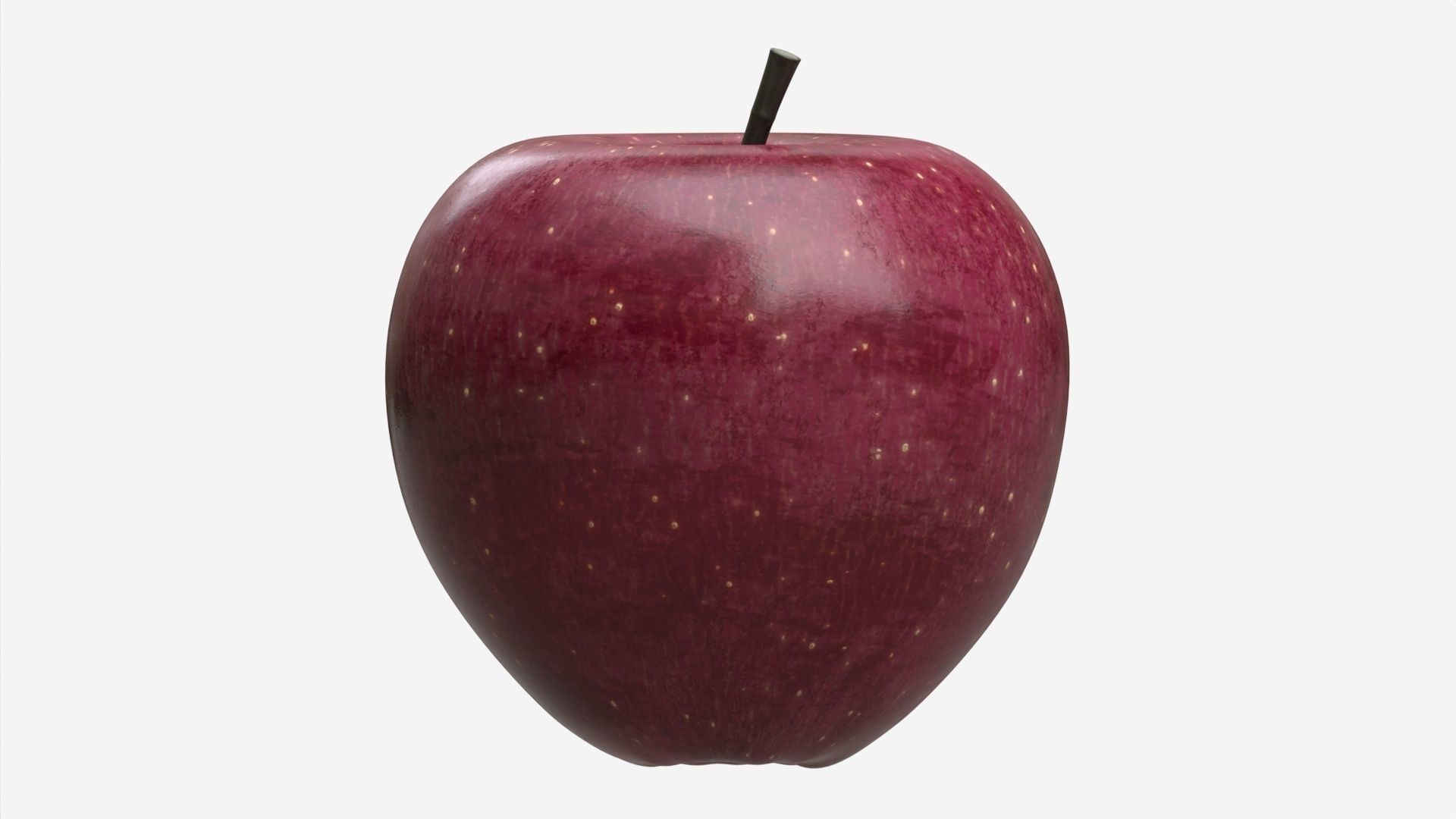 Apple single fruit red 3D model_3