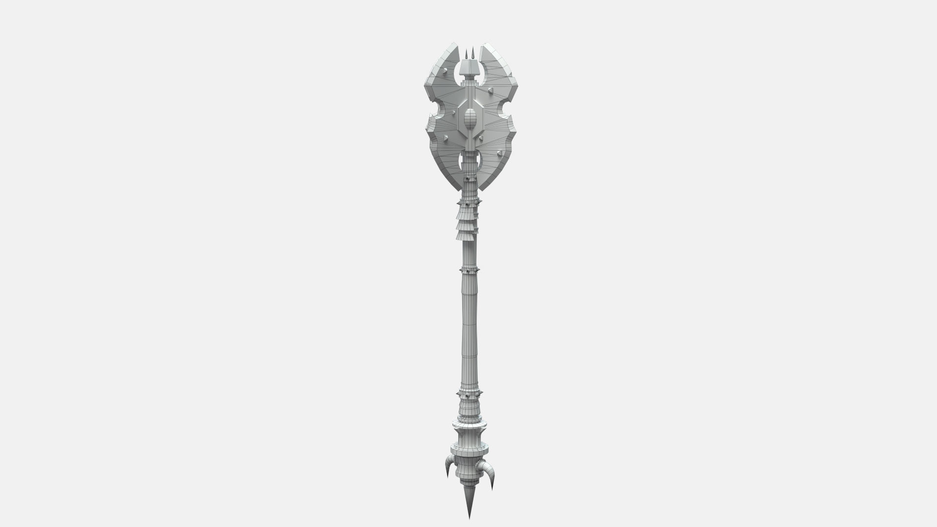 Troll Axe Low-poly 3D model_12