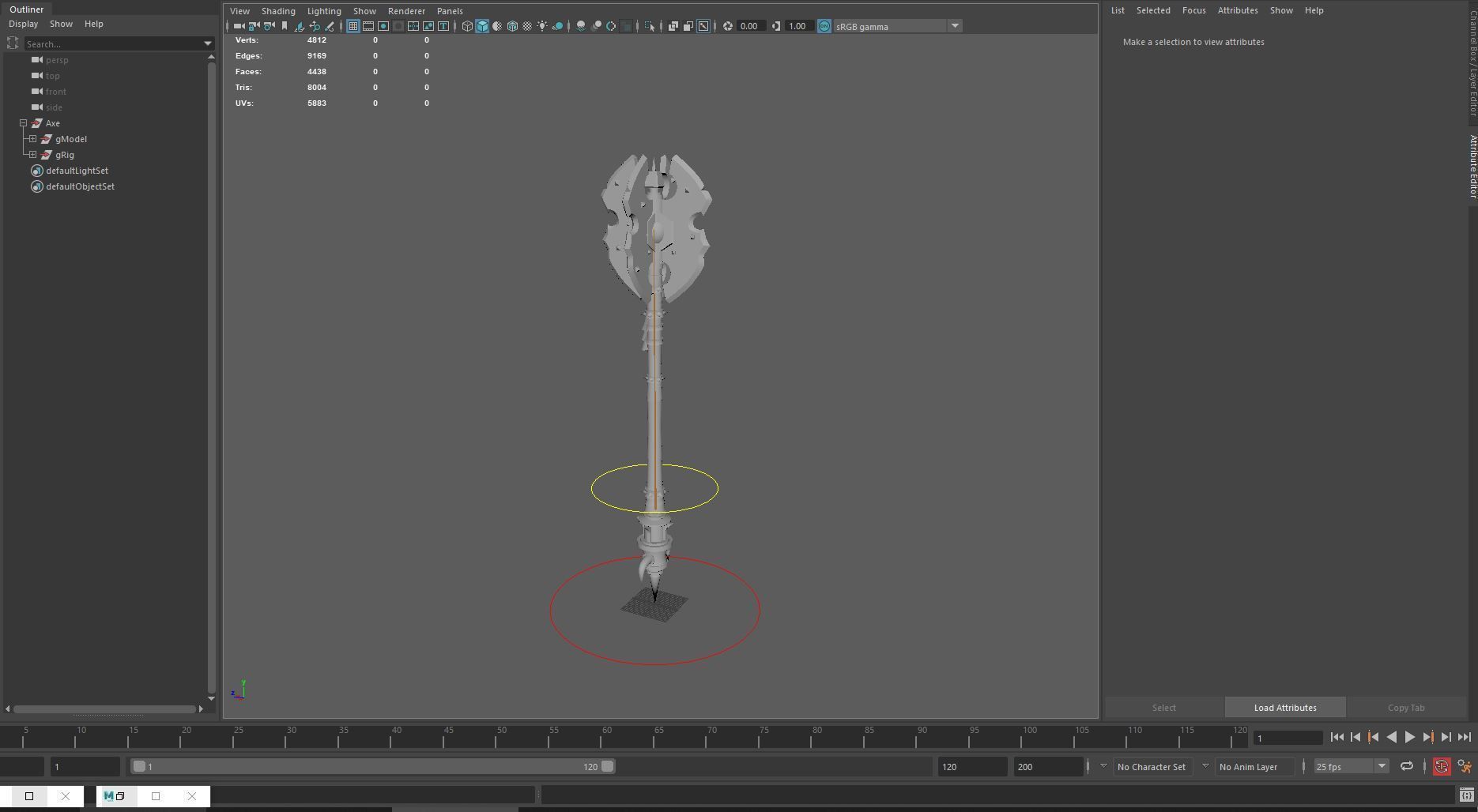 Troll Axe Low-poly 3D model_18