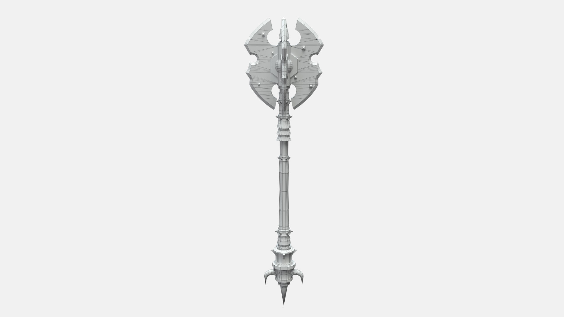 Troll Axe Low-poly 3D model_10