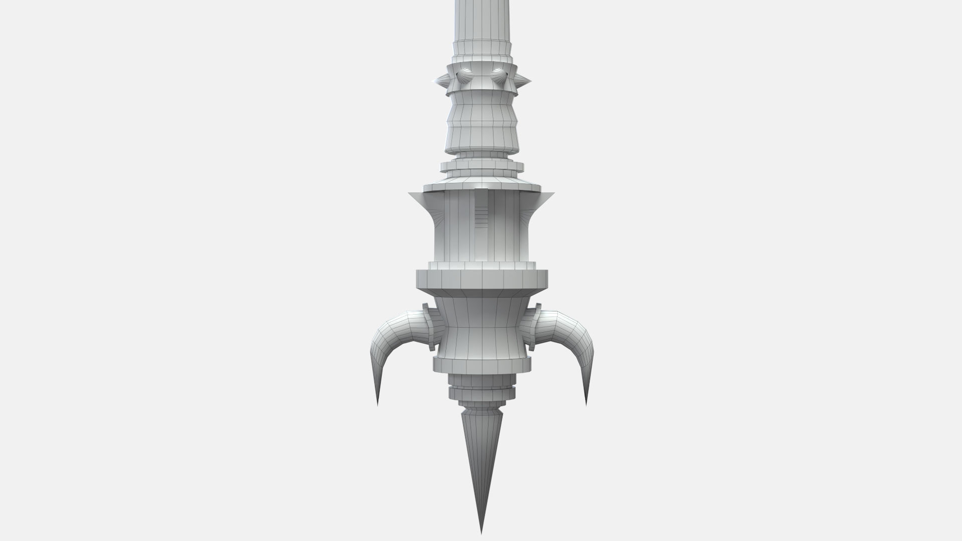 Troll Axe Low-poly 3D model_17