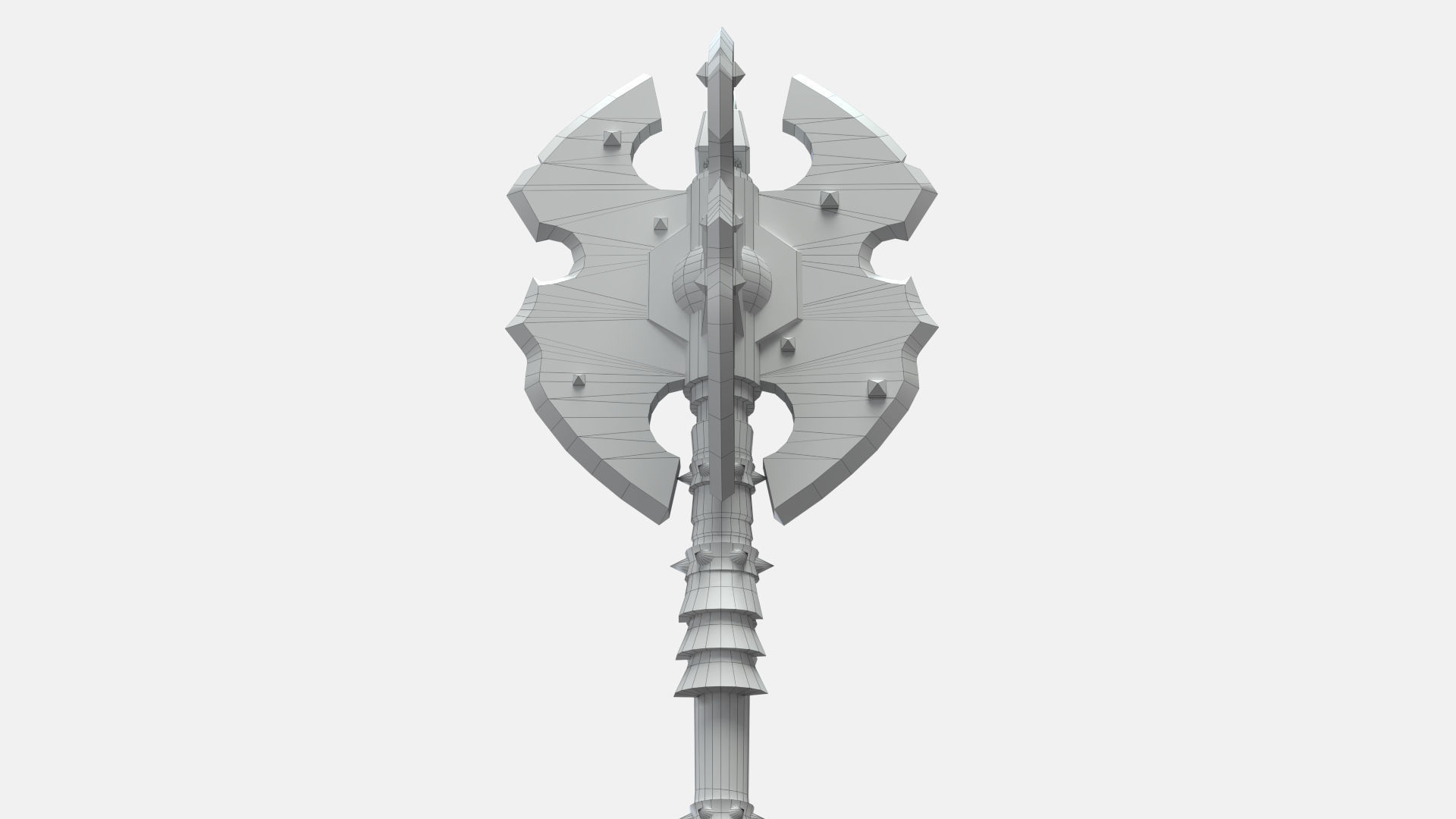 Troll Axe Low-poly 3D model_15