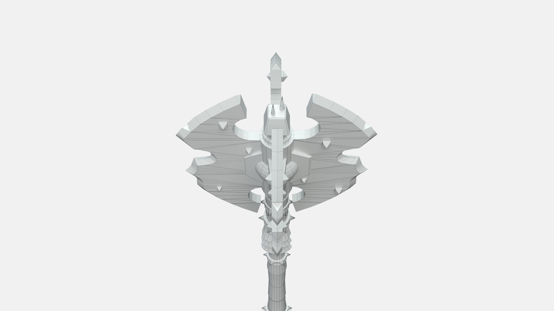 Troll Axe Low-poly 3D model_14