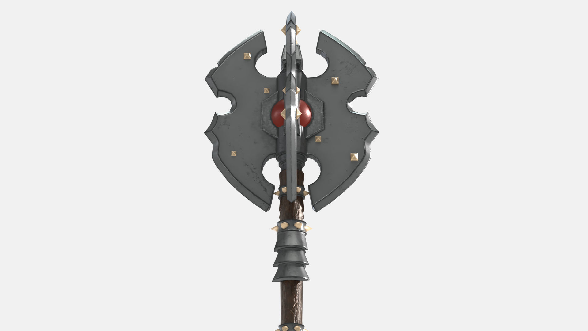 Troll Axe Low-poly 3D model_7