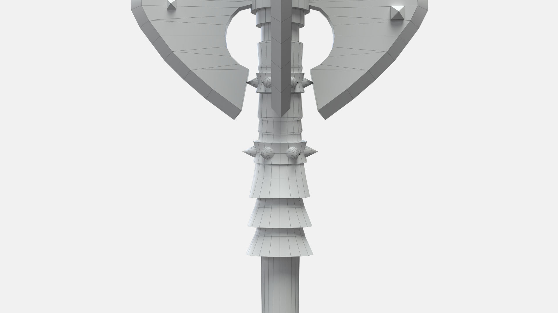 Troll Axe Low-poly 3D model_16
