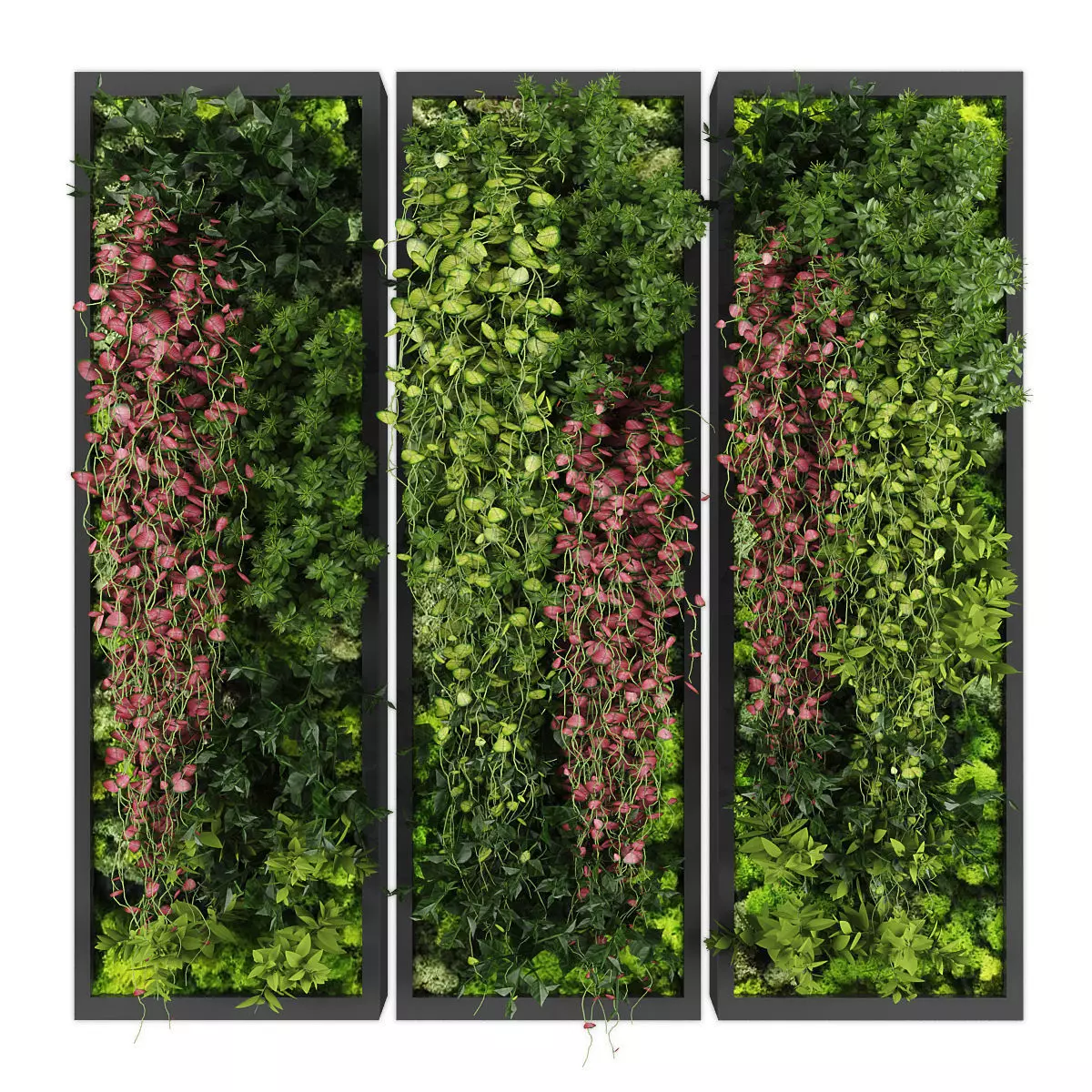 Vertical garden 175 Low-poly 3D model_0