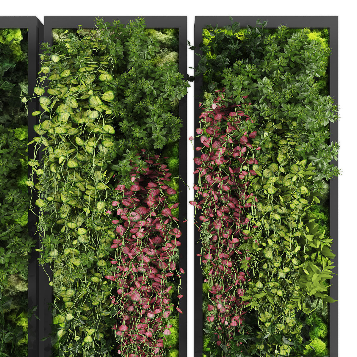 Vertical garden 175 Low-poly 3D model_1