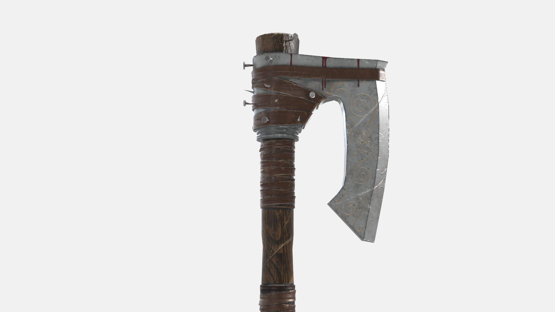 Troll Axe Low-poly 3D model_7