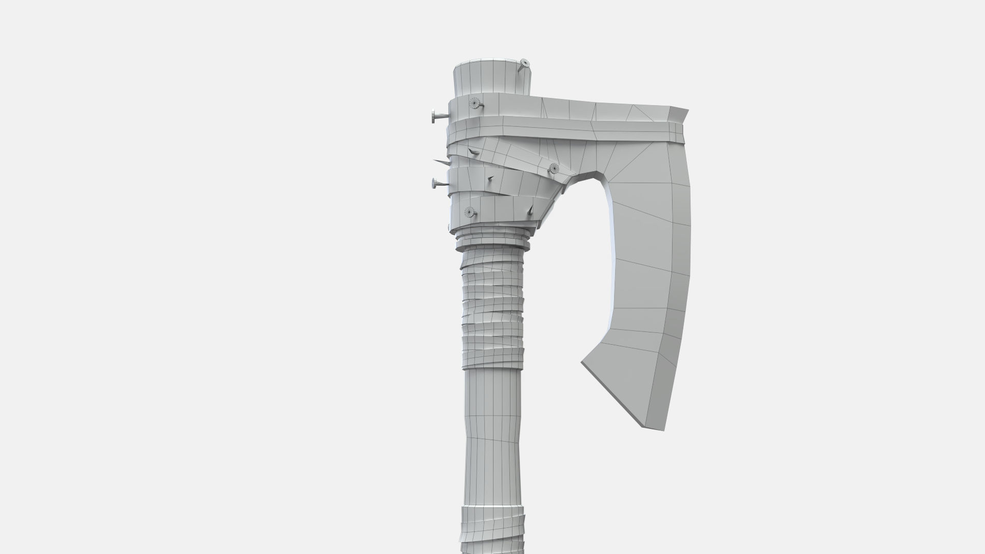 Troll Axe Low-poly 3D model_15