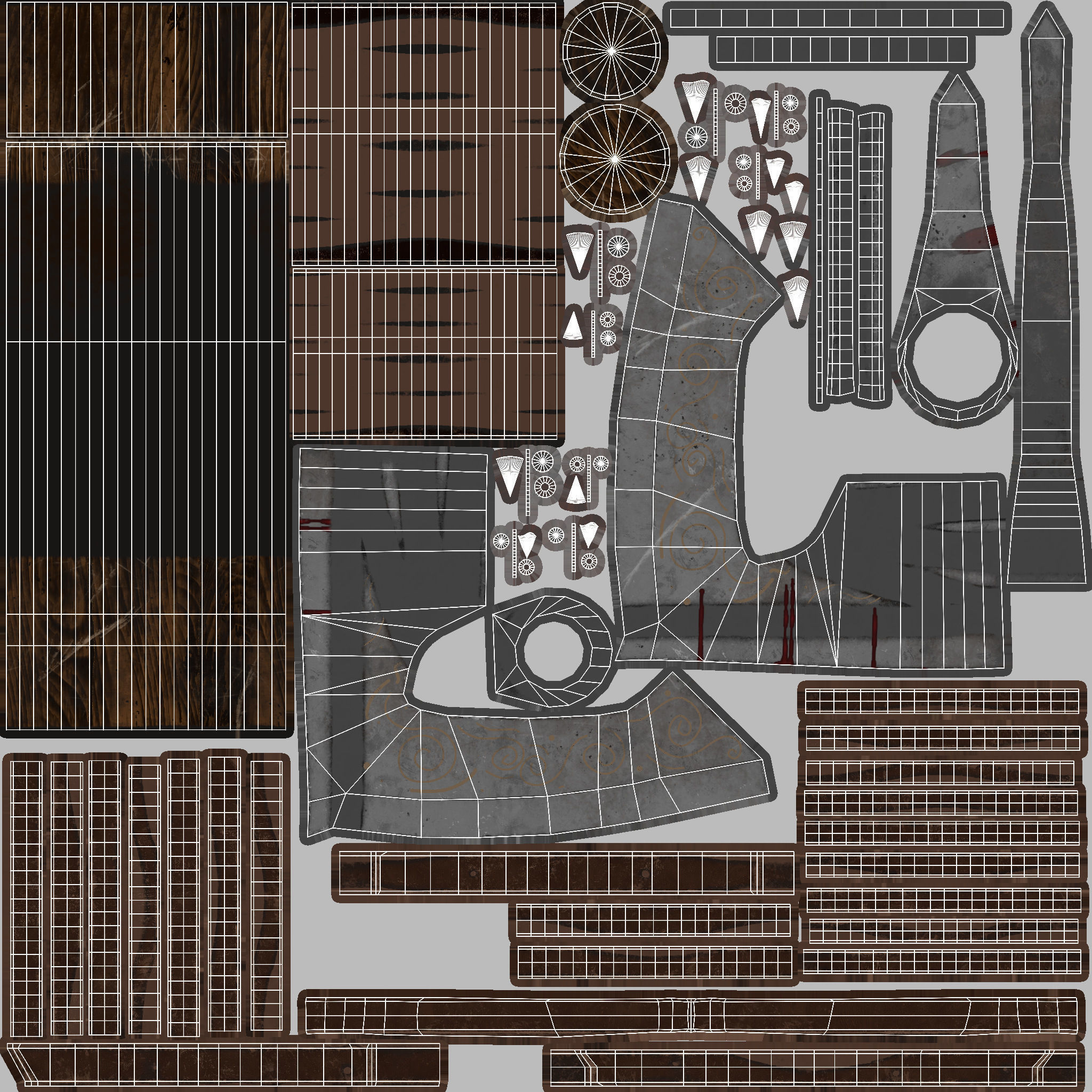 Troll Axe Low-poly 3D model_19