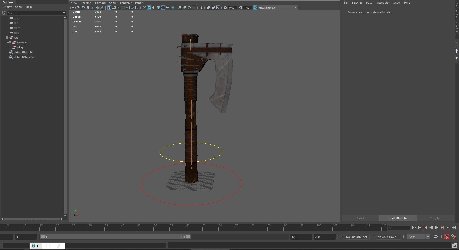 Troll Axe Low-poly 3D model_18