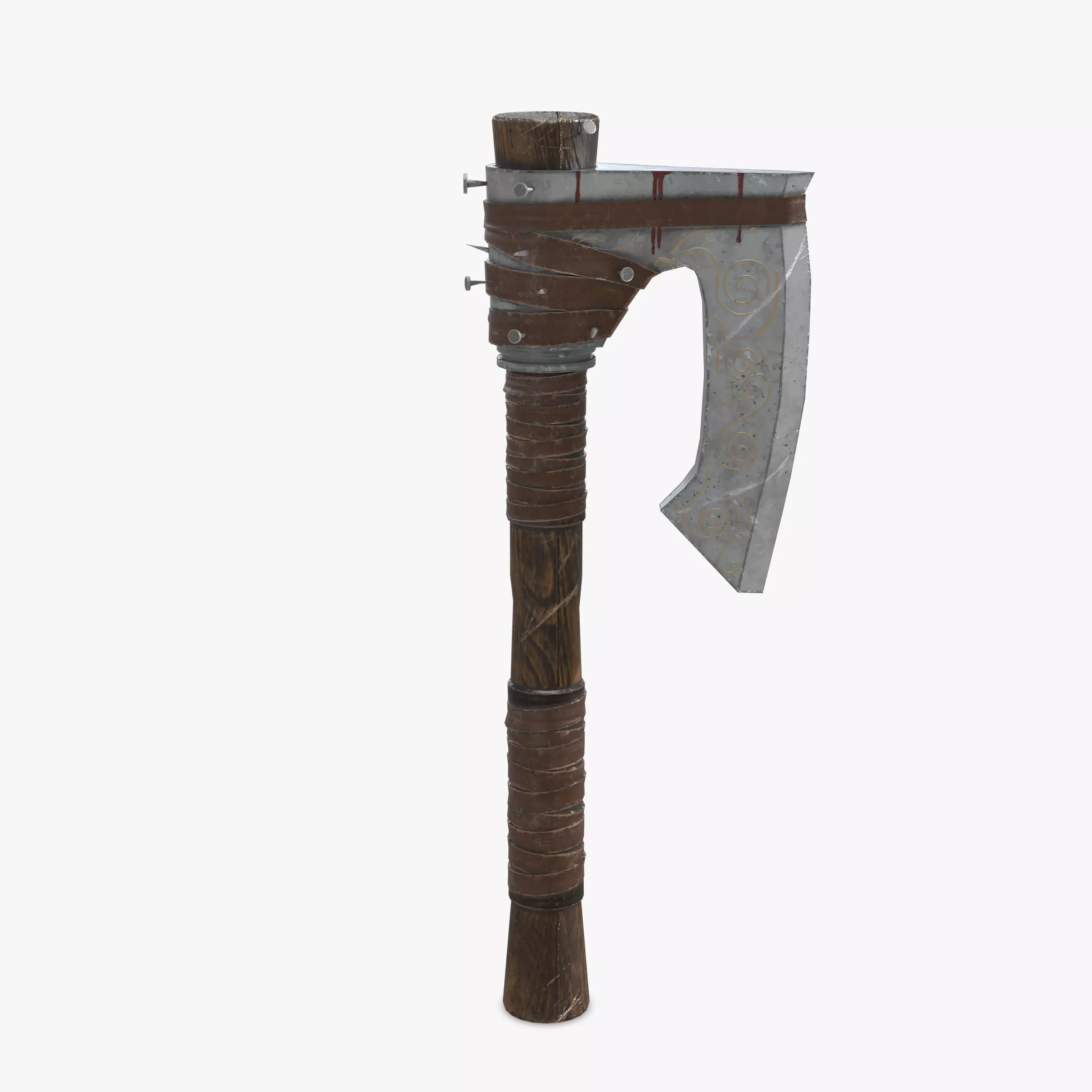 Troll Axe Low-poly 3D model_0