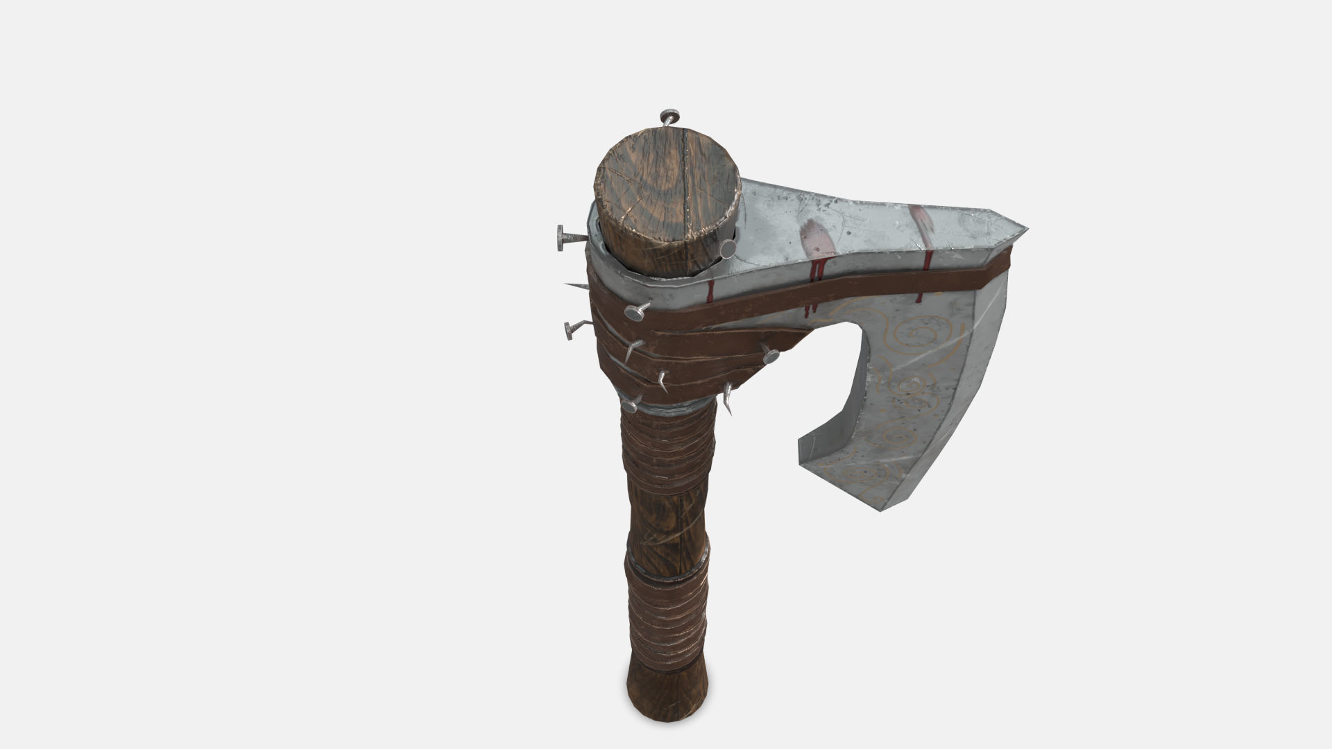 Troll Axe Low-poly 3D model_6
