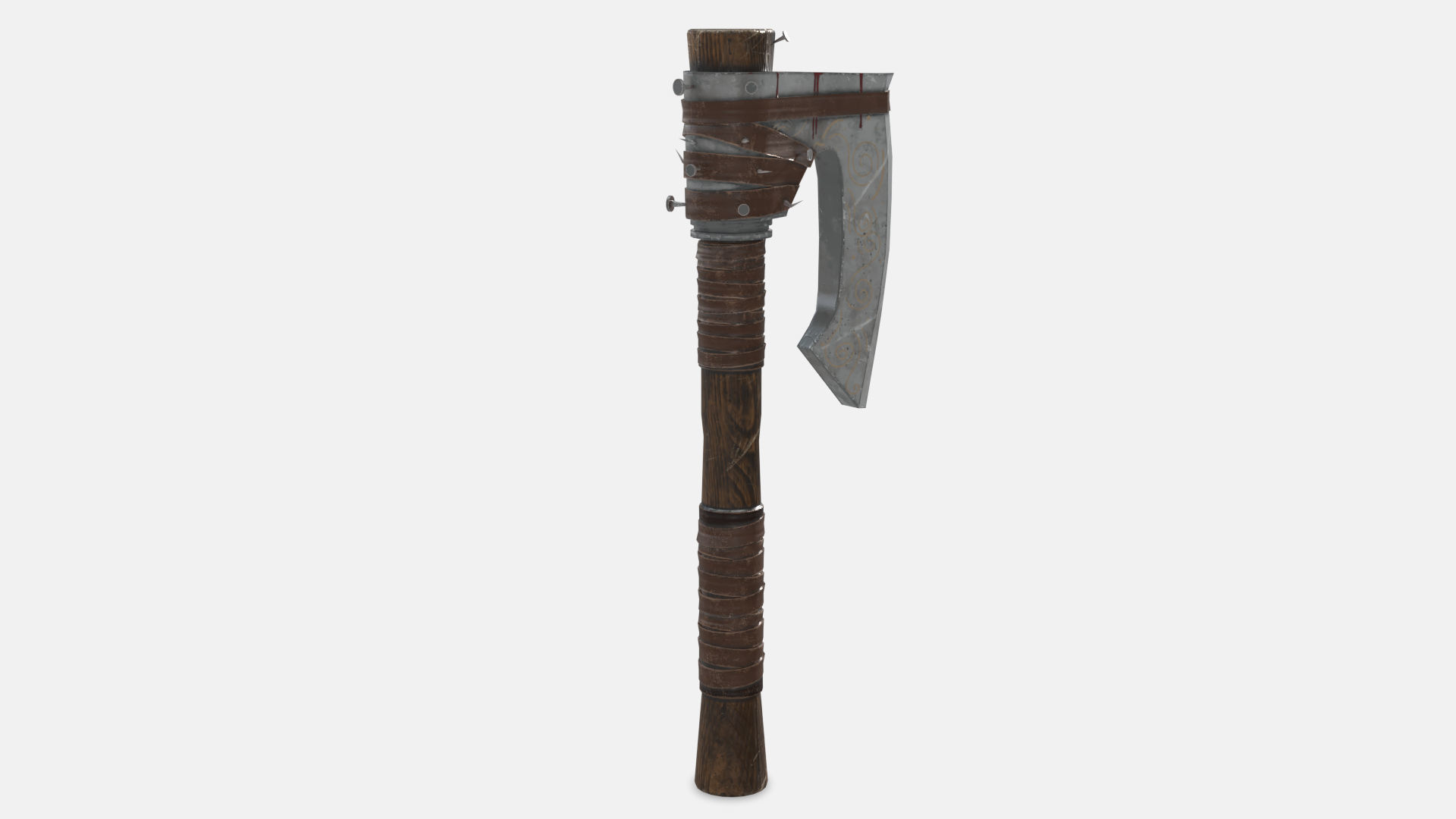 Troll Axe Low-poly 3D model_3