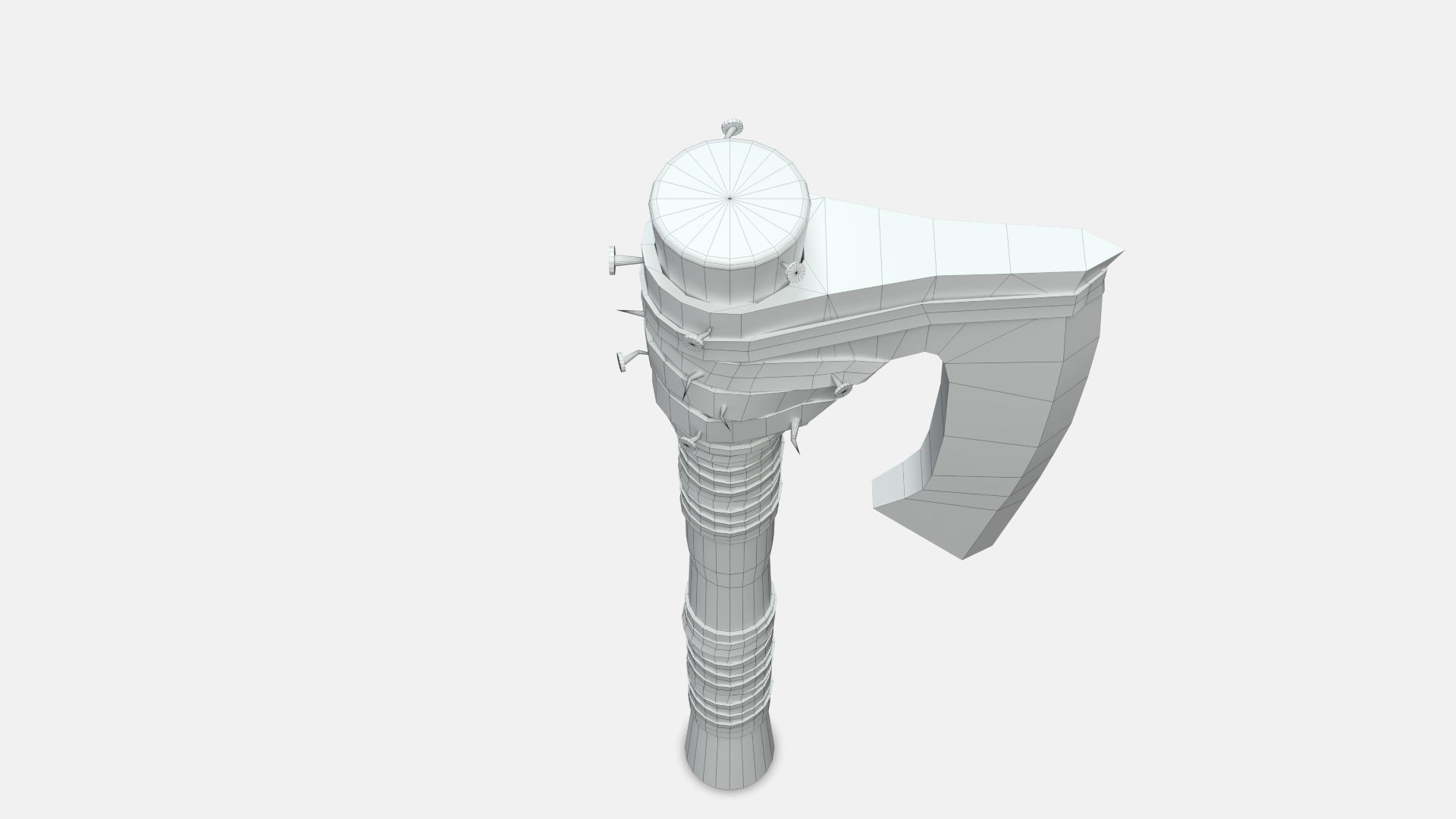 Troll Axe Low-poly 3D model_14