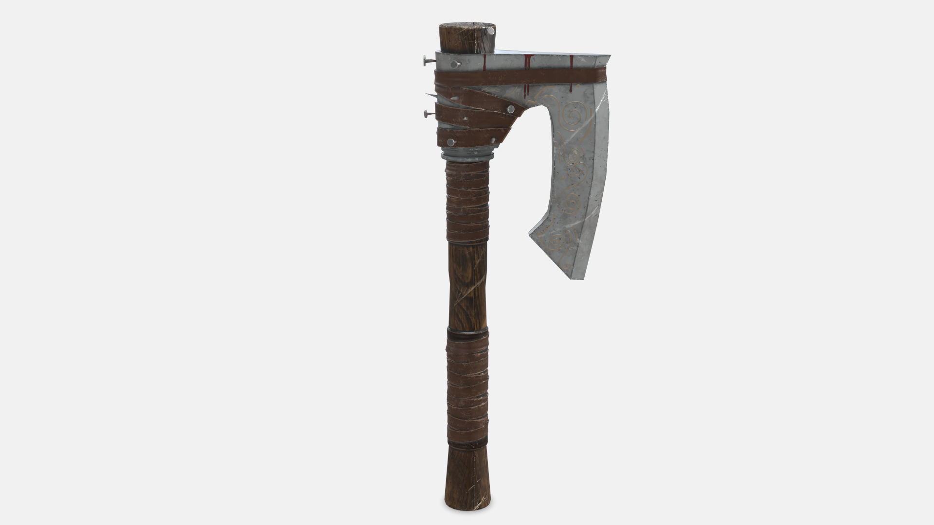Troll Axe Low-poly 3D model_2