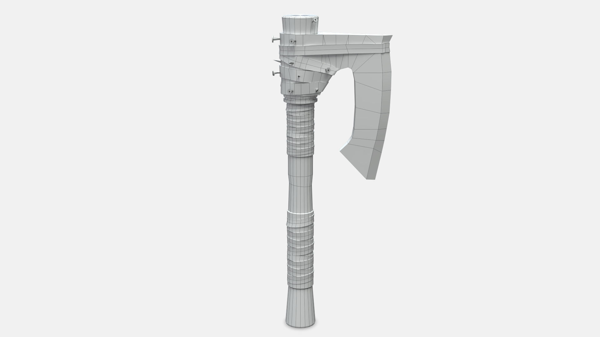 Troll Axe Low-poly 3D model_10