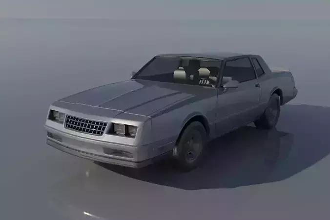 Chevrolet Monte Carlo SS 1987 3D print model Chevrolet Monte Carlo SS 1987 3D print model