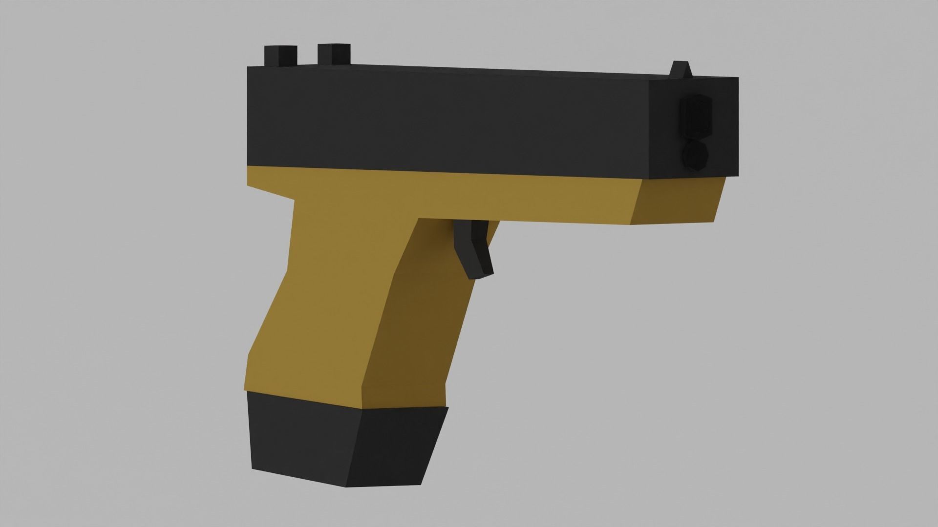 Low-poly pistols pack Low-poly 3D model_6