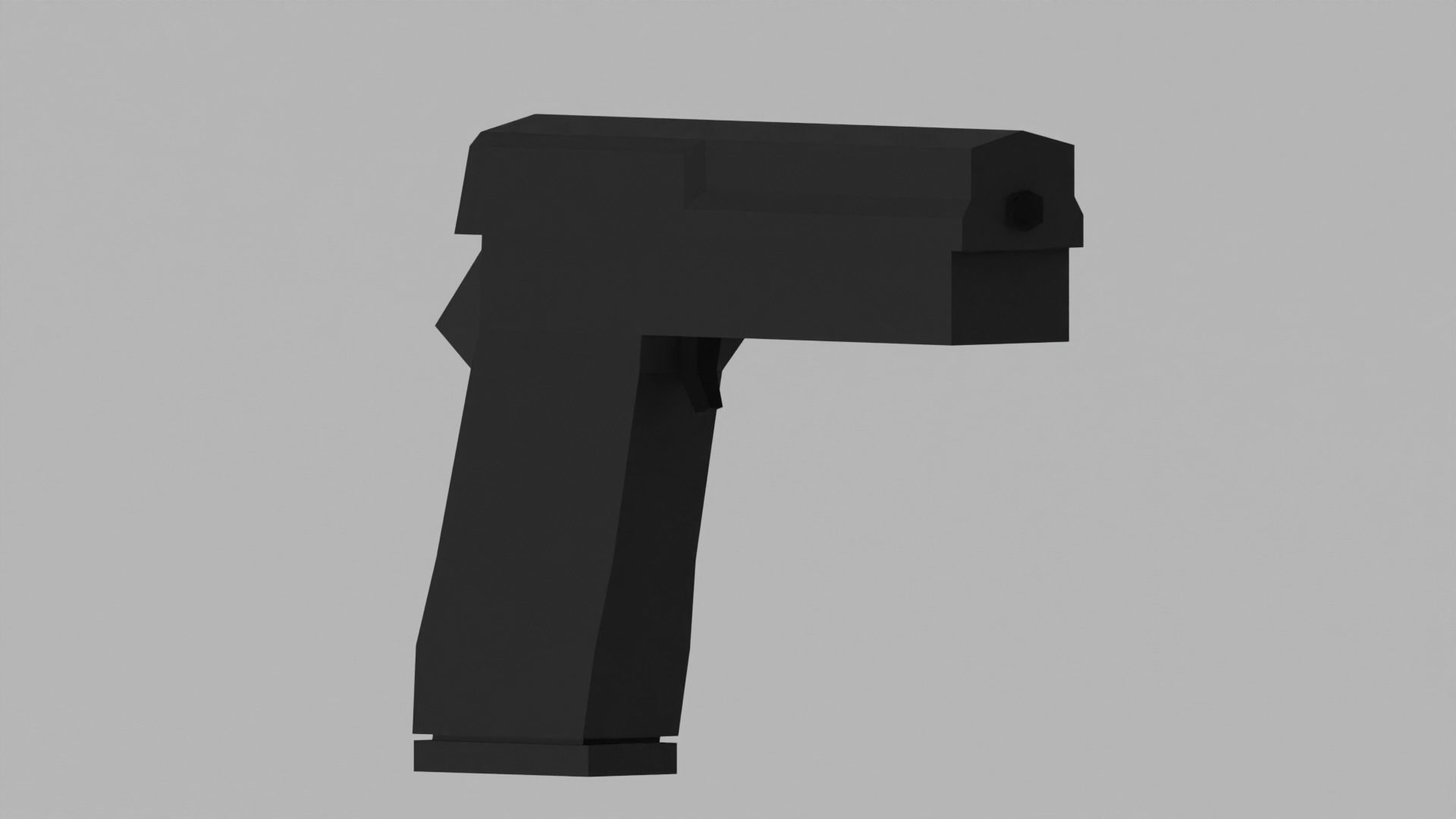 Low-poly pistols pack Low-poly 3D model_5