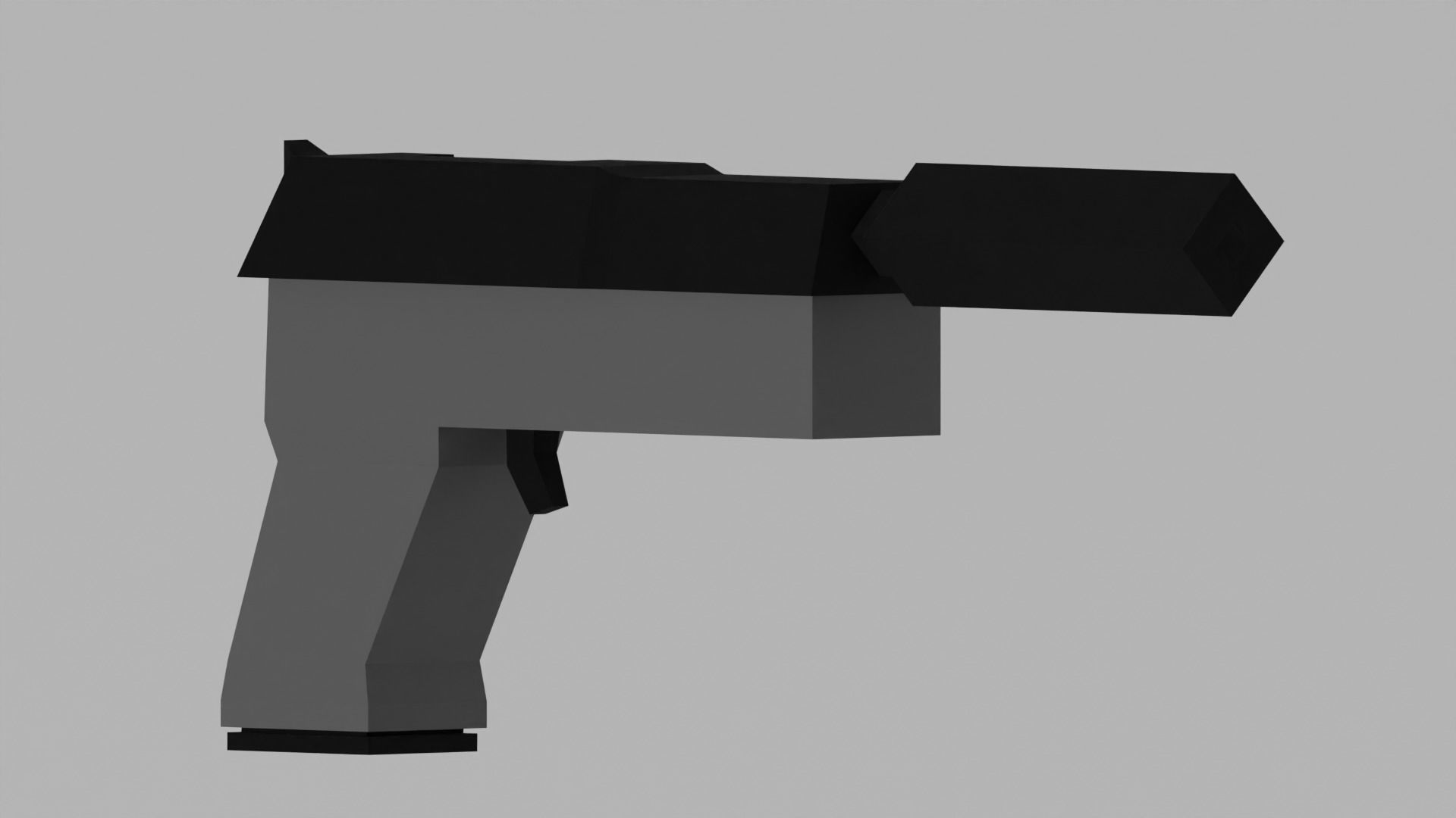 Low-poly pistols pack Low-poly 3D model_16