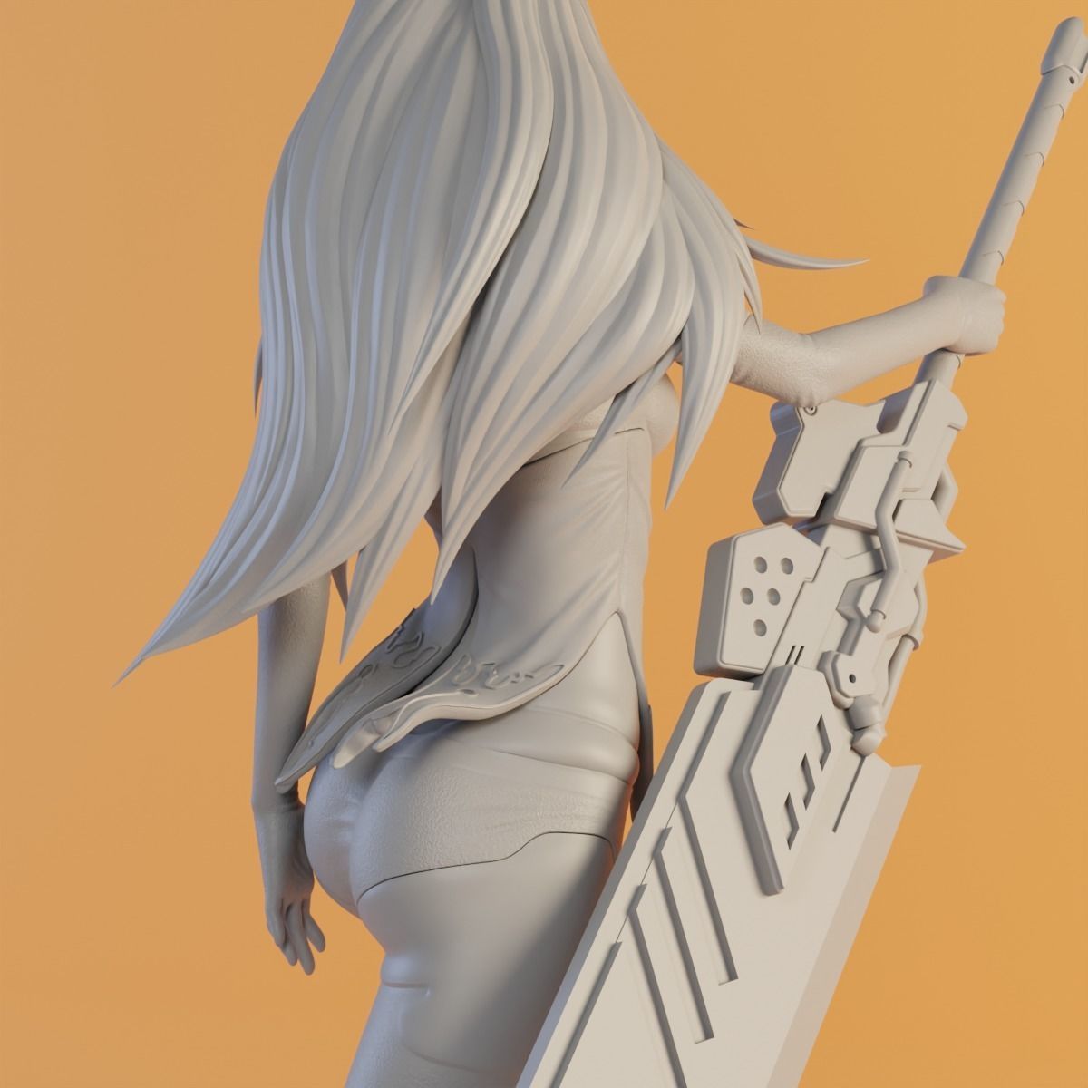 A2 Nier Automata figurine 3D print model_3