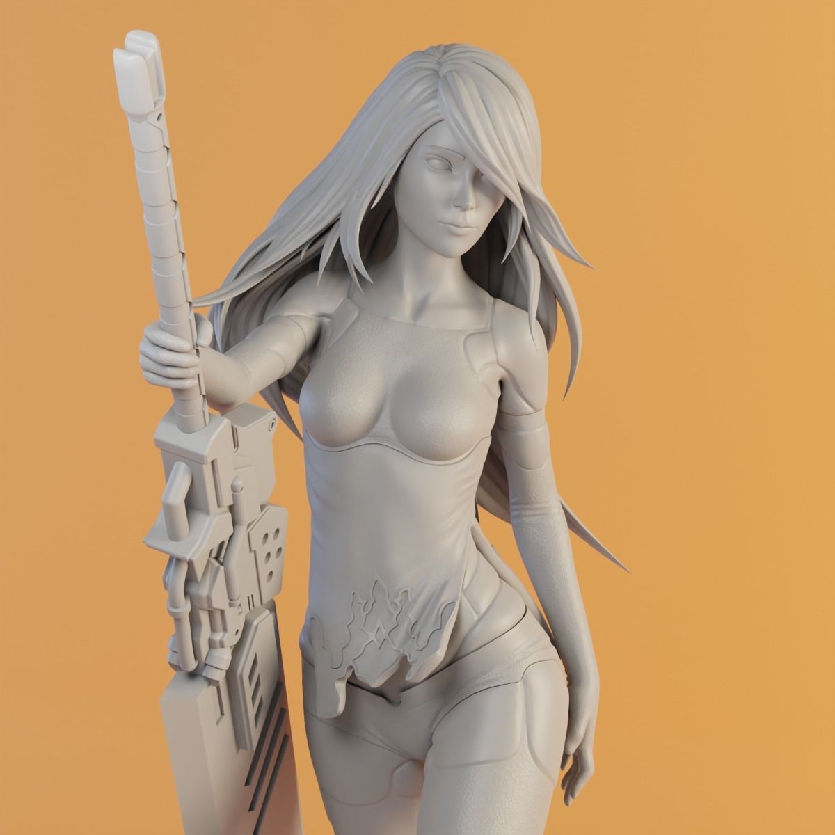 A2 Nier Automata figurine 3D print model_1