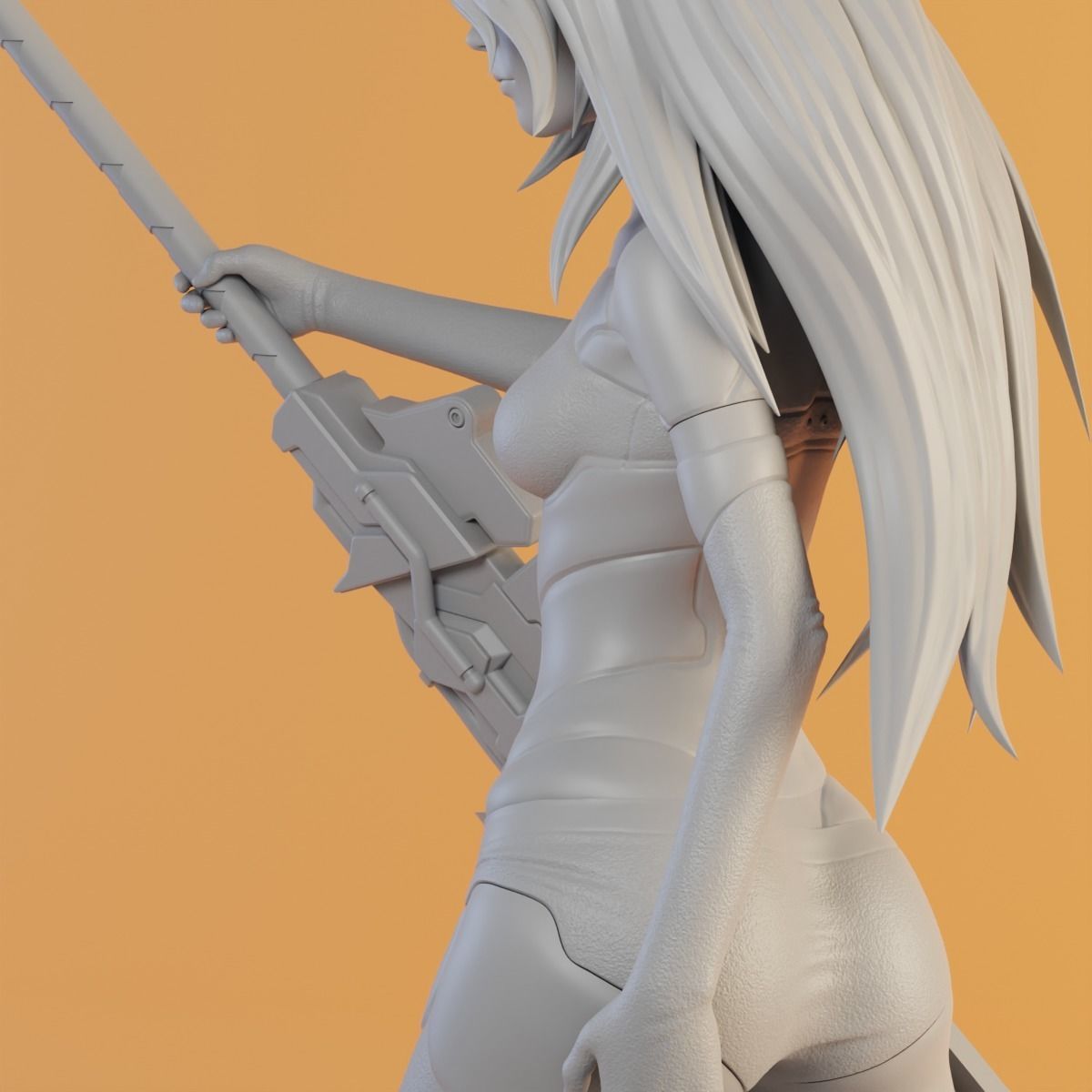 A2 Nier Automata figurine 3D print model_6