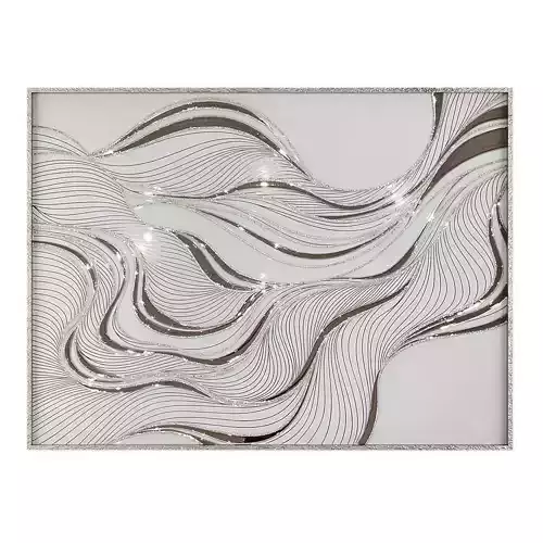 Art315 gold wavy wall art