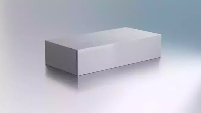 Tissue box with UV Low-poly 3D model